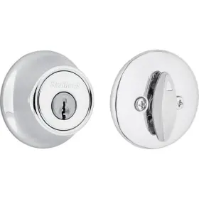 Kwikset 96600-877 660 Series Deadbolt Lock Round Exterior Keyed New Latch Polished Chrome