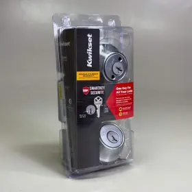 96650-511 Kwikset 96650-522 Double Cylinder Deadbolt With Smart Key Satin Chrome
