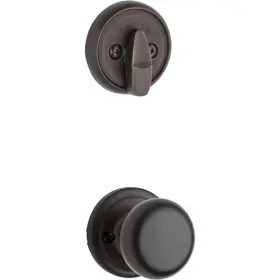 966h-11p.univ Kwikset Hancock Knob Single Cylinder Interior Handleset Venetian Bronze