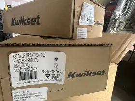 96870-086 Kwikset Handleset Sngl Cyl Dakota X Lip Venetian Bronze