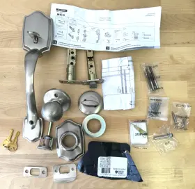 96870-099 Kwikset Belleview Single Cylinder Front Door Handle Se With Polo Do