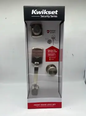 96870-185 Kwikset Henley Door Handleset With Round Knob Featuring Smartkey Security