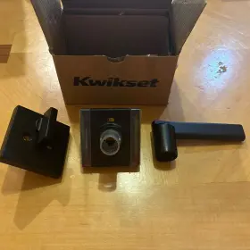 971cslsqt514 Kwikset Casey Lever Single Cylinder Interior Pack Matte Black #8gy