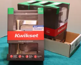 97200-915 Kwikset Sealed Satin Nickel Reversible Interior Hall Closet Door Lever