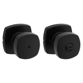 97300-966 Kwikset Arroyo Interior Privacy Door Knob With Lock Matte Black