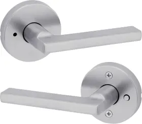 97301-006 Kwikset Halifax Interior Privacy Door Handle With Lock - New In Box