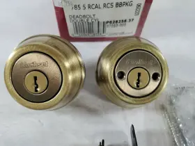 97859-005 Kwikset Deadbolt Double Cylinder 785 5 Rcal Rcs Bbpkg Brushed Gold