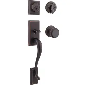 98000-996 Kwikset Hawthorne Handleset With Juno Knob Single Deadbolt Venetian Bronze 800hexh