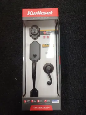 98001-123 Kwikset Ventian Bronze Smartkey Arlington Handleset With Lido Lever