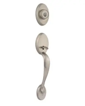 98001-164 Kwikset 98001-384 Chelsea Handleset Exterior Only Satin Nickel Smartkey