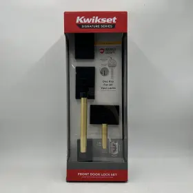 98180-049 Kwikset Prava Front Door Lock Handle And Deadbolt Set Entry Handleset Exterior