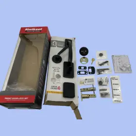 98180-060 Kwikset Brentford Front Door Lock Handle Matte Black #fs9558