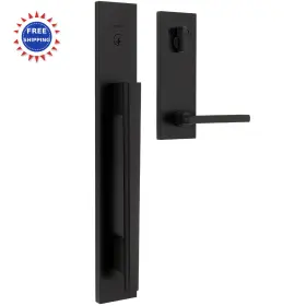 98180-074 Kwikset Caerus Front Door Lock Handle And Deadbolt Set Entry Handleset Exterior