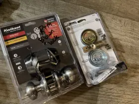 Sc4011 Kwikset Brinks And Entry Door Lock Set Deadbolt Satin Nickel 2 Pack