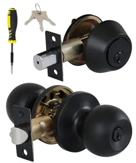 607-bk-1db Lanwandeng All Keyed Same 1 Pack Black Deadbolt Lockset-keyed Alike