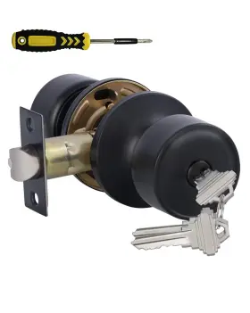 710-bk-1ea Lanwandeng Keyed Entry Door Knob With Lock Interior And Exterior