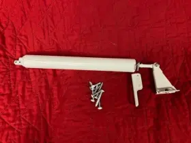 2023603 Larson 13.25 Inch Adjustable White Alum Hold Open Screen/storm Door Pneumatic Closer