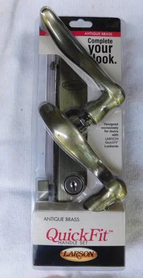 2029780056 Larson Quick Fit Handle Set Antique Brass 20297820
