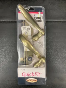 20297807 Larson Quickfit Door Handleset Metal Brass