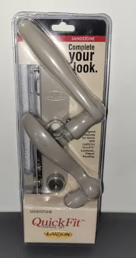 20297809 Larson Door Quickfit Handle Set - Curved Sandstone