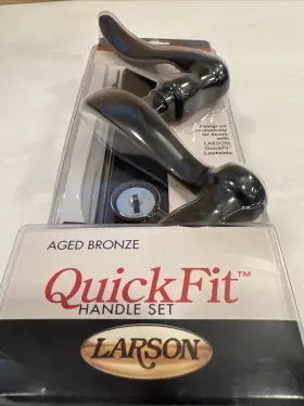 20297857 Larson Quick Fit Aged Bronze Handle Set Lock Quickfit Storm Door Orb