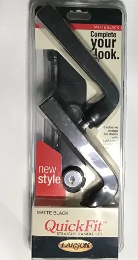20298953 Larson Quickfit Matte Black Straight Handle Set