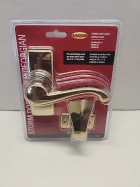 Ch3010701 Larson Georgian Brass Lever Storm Door Latch