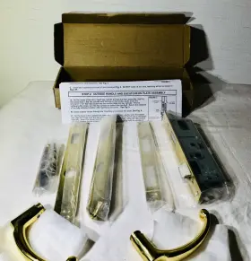 Ch3020701 Larson Polished Brass Mortise Handle Hardware Storm Door Kit 20275407