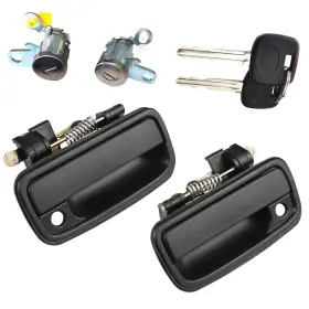 Lcyolada 79345-mpn Exterior Door Handles With Lock Cylinders And Keys For 1995-2004 Toyota Tacoma Fr