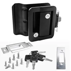 43308-987 Leisure Locks Rv Travel Trailer Entry Door Lock Polar Black Paddle Deadbolt