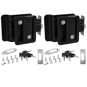 Leisure Locks 700761044670 Rv Travel Trailer Entry Door Lock Polar Black Paddle Deadbolt