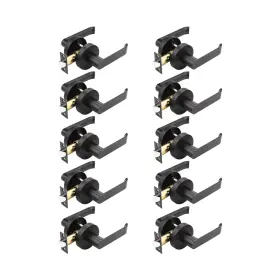 Dl0211 Lepushom 10 Pack Matte Black Closet Door Lock Keyless Levers Passage Handl