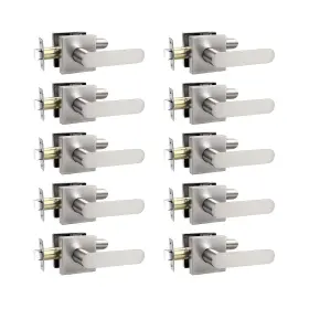 Dl03s11ps Lepushom 10 Pack Door Levers Without Keys Brushed Nickel Handles For Closet And