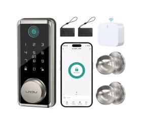 D601n Lndu Wifi Keyless Entry Door Lock Deadbolt With Handle Set App Remote Control F Inch