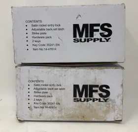 35241-sn Lock & 14-47614 Mfs Supply Entry Satin Nickle Lot Of 2