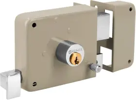 Cs-70db Lock & 43583 Truper / - Right Rim Deadbolt Door Set Standart Key