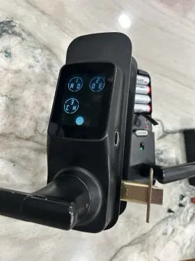 Pgd628f Lock & Lockly Secure Plus Smart Lever Lock. No Keys