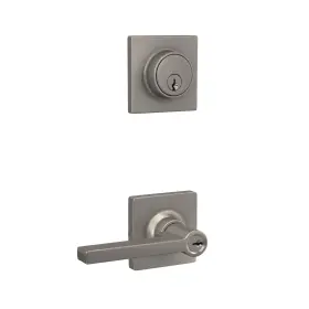 Xsc60 Lock Scout Straight Lever With Square Trim Keyed Entry Door Handle And Single Cylinder D