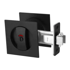 Malimali 315871155 Pocket Door Lock Privacy With Indicator Matte Black