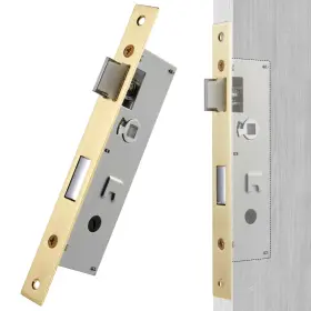 986470 Maxxgeek Flat Slot Storm Door Mortise Lock Body Fits For Older Bright Gold
