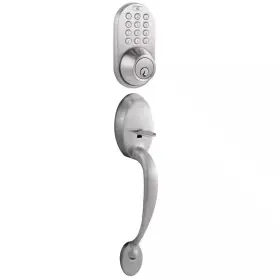 Milocks 711181745481 Satin Nickel Keyless Entry Door Handleset Deadbolt And Lock With Rf Re