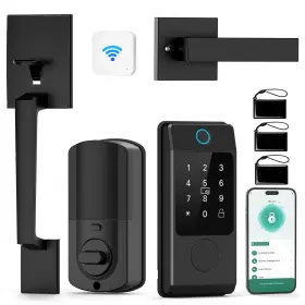 Miuedo 635405410507 Wifi Front Door Lock Set - Keyless Entry Locks Handle Finger