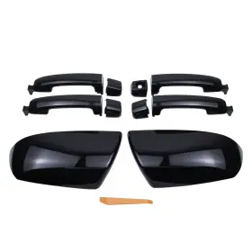 Motoku 692170c060c0 Black Mirror Cover And Exterior Door Handles Kit For Toyota Tundra Seq