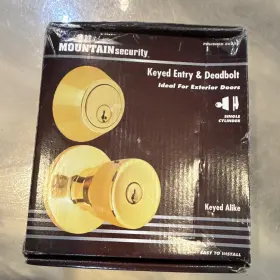 Mountain Security 3136-105 Keyed Entry And Deadbolt Lockset Polished Brass