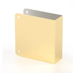 Naubea Gw-45 Door Knob Reinforcement Plate Polished Gold Fits 1-3/4 Inch Doors Lock An
