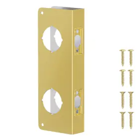 Ndhg-60-45 Naubea Double Hole Door Knob Reinforcement Plate Polished Ndh-60-45 Gold