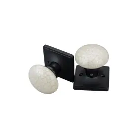 Cn004mb-bk Ncl Hardware White Door Knobs Knob Interior Porcelain Square Levers Matte