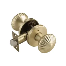 Pl104-sb-bk Ncsen Gold Interior Door Knobs Heavy Duty Knob With Lock Seashell
