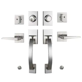 Newbang 131637265914 Handleset With Deadbolt And Camelot Door Rosette