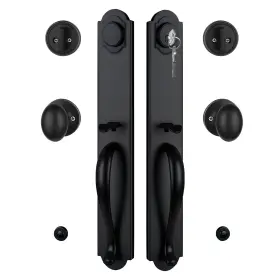 Mdhst2018db Newbang 131637319952 Matte Black Double Door Handle Set Keyed And Dummy Mdhst2018db-